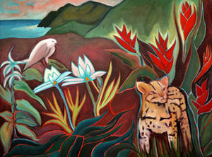 Cheetah with Lotus Blossom